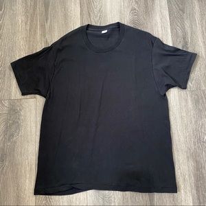 SINGLE STITCH BLANK xl jockey brand black tee